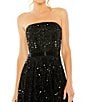 Mac Duggal Strapless Embellished Mesh Tea Length Gown, Color:Black - Image 3
