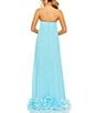 Mac Duggal Strapless Flare Feather Hem Gown, Color:Aqua - Image 2
