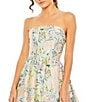 Mac Duggal Strapless Floral Brocade Tiered Ball Gown, Color:Pastel Multi - Image 3