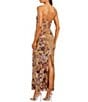 Mac Duggal Strapless Floral Sequin Column Gown, Color:Gold Multi - Image 2