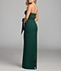 Mac Duggal Strapless Rhinestone Trim Bow Front Crepe Column Gown - Image 2