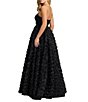Mac Duggal Strapless Rosette Lace Ballgown - Image 2