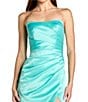 Mac Duggal Strapless Ruched Satin Sheath Gown - Image 3