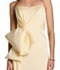 Mac Duggal Strapless Satin Gown With Bow - Image 3