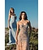 Mac Duggal Strapless Sweetheart Multi Color Beaded Mesh Sheath Gown, Color:Light Rose - Image 4