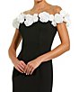 Mac Duggal Stretch Crepe Mermaid Gown With 3D Flower Applique, Color:Black Cream - Image 3