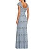 Mac Duggal Sweetheart Neck Cap Sleeve Teired Sequin Column Gown - Image 2
