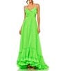 Mac Duggal Sweetheart Ruffle Tiered Cut Out Gown, Color:Lime - Image 1