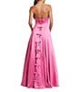 Mac Duggal Sweetheart Strapless Bow Back Satin Ballgown, Color:Pink - Image 2