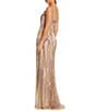 Mac Duggal Thin Strap Sequin Mesh Long Gown - Image 2