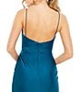 Color:Ocean - Image 4 - Tie Front Keyhole V-Neck Spaghetti Strap Gown