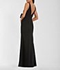 Mac Duggal Crepe V-Neck Sleeveless Front Bow Column Gown - Image 2