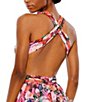 Mac Duggal V-Neck Side Cut Out Floral Chiffon Ruffle A-Line Gown, Color:Multi - Image 4
