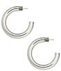 MACHETE 1#double; Perfect Hoop Earrings, Color:Silver - Image 1