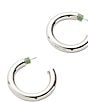 MACHETE 1#double; Perfect Hoop Earrings, Color:Silver - Image 2