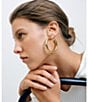 Color:Gold - Image 2 - 2.0#double; Perfect Hoop Earrings