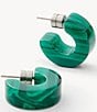 MACHETE Muse Malachite Puffy Hoop Earrings - Image 2