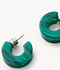 MACHETE Muse Malachite Puffy Hoop Earrings - Image 3