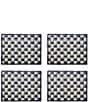 MacKenzie-Childs Sinamay Woven Check Placemats, Set of 4, Color:Navy - Image 1