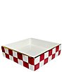 MacKenzie-Childs Check® Cocktail Ceramic Napkin Holder - Image 1