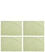MacKenzie-Childs Check Cotton Placemats, Set of 4, Color:Green - Image 1