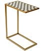 MacKenzie-Childs Check Enamel C-Frame Side Table - Image 1