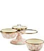 MacKenzie-Childs Check Enamel Triplicity Serving Bowl, Color:Rosy Check - Image 3