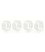 MacKenzie-Childs Check Glass Napkin Rings, Set of 4, Color:Clear - Image 3