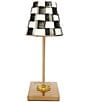 MacKenzie-Childs Check LED Rechargeable Cafe Table Lamp, Color:Courtly - Image 1