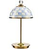 MacKenzie-Childs Check LED Rechargeable Dome Table Lamp - Image 1