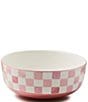 MacKenzie-Childs Check Serving Bowl, Color:Pink Check - Image 1