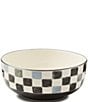 MacKenzie-Childs Check Serving Bowl, Color:Black Check - Image 1