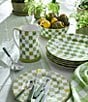 MacKenzie-Childs Check Stoneware Pitcher, 1.75 Qt., Color:Green Check - Image 3