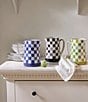 MacKenzie-Childs Check Stoneware Pitcher, 1.75 Qt., Color:Indigo Check - Image 5