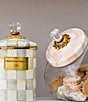 MacKenzie-Childs Cookie Jar with Check Lid, Color:Rosy Check - Image 4