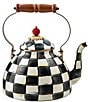 MacKenzie-Childs Courtly Check® Enamel Tea Kettle - Image 1