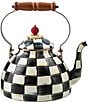MacKenzie-Childs Courtly Check® Enamel Tea Kettle, 3 Qt., Color:Courtly Check - Image 1
