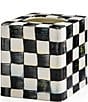 MacKenzie-Childs Check Enamel Boutique Tissue Box Cover, Color:Courtly Check - Image 1