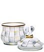 MacKenzie-Childs Courtly Check® Enamel Lidded Sugar Bowl, Color:Sterling Check - Image 2