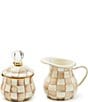 MacKenzie-Childs Courtly Check® Enamel Lidded Sugar Bowl, Color:Mocha Check - Image 2