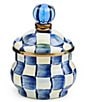 MacKenzie-Childs Courtly Check® Enamel Lidded Sugar Bowl, Color:Royal Check - Image 1