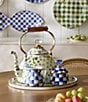 MacKenzie-Childs Courtly Check® Enamel Lidded Sugar Bowl, Color:Royal Check - Image 3