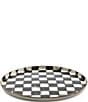 MacKenzie-Childs Check Enamel Round Tray, Color:Courtly Check - Image 1