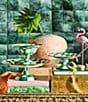 MacKenzie-Childs Check Enamel Pedestal Platter, Color:Emerald Check - Image 5