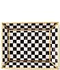 MacKenzie-Childs Check Glass Small Tray - Image 1