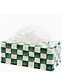 MacKenzie-Childs Check Standard Tissue Box Cover, Color:Emerald Check - Image 1