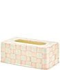MacKenzie-Childs Check Standard Tissue Box Cover, Color:Rosy Check - Image 1