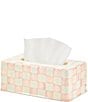MacKenzie-Childs Check Standard Tissue Box Cover, Color:Rosy Check - Image 2