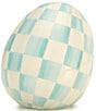 MacKenzie-Childs Easter Collection Check Small Egg Figurine - Image 1