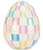 MacKenzie-Childs Easter Collection Frolic Spring Check Medium Egg - Image 1